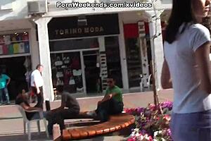 Brunette Blows His Cock During Holiday