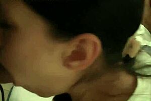 Brunette Blows His Cock During Holiday