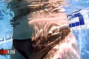 Young Spanish Slut Africa Irujo Sucking Hard at Pool, Fucked in Bed