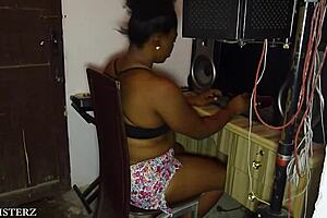 all alone with my female producer, things got heated when she bent over for doggystyle fucking.