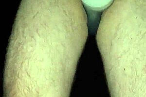 Horny man masturbating on waterfront is public