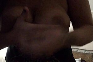 Chubby girl with big tits masturbates using dildo and toys