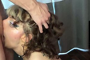 pov obedient pixie girl sucks dick and gets throat roughly used