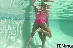 Awesome Step Cousin Gets Pussy Licked In 3Some With Mature Blonde