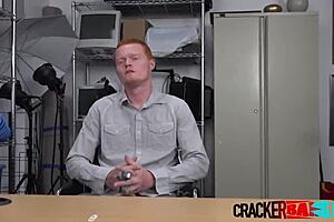 gay redhead banged deep during office audition?