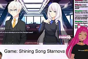 vtuber dives into shining song starnova aki route part 3, petite and kinky