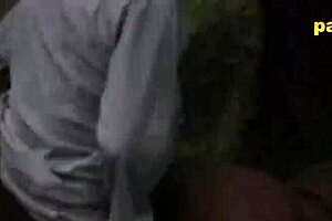 Ebony Chubby Woman Bent Over In Public Bush