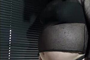 Bisexual Crossdresser Gets Public Milking By The Window. Outdoor Homemade Scene.