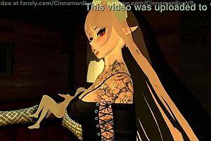 Vampire girl dominates new pet