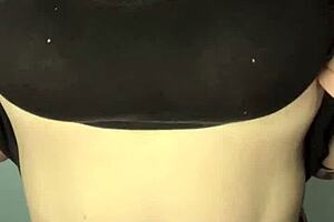 preview slapping my huge tits against the table