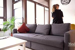 Man, check this real sextape with young 18+ couple Mira and David going at it!