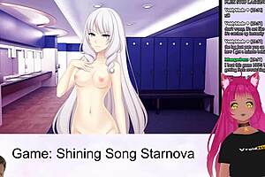 vtuber dives into shining song starnova aki route part 3, petite and kinky