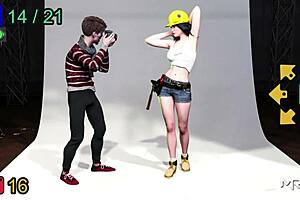 My girlfriend helps me out in 3D anime game E1 66