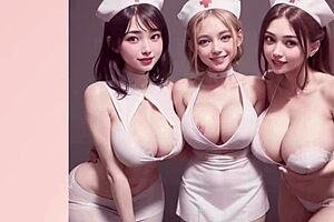Nurse Harem with Stunning Big Breasts in Action