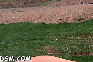 elegant blonde bombshell goes solo with blowjob