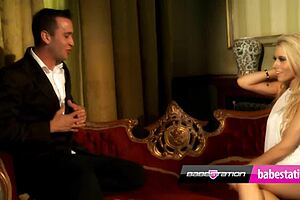 Leggy Blonde Michelle Moist Banged By Big Cock!