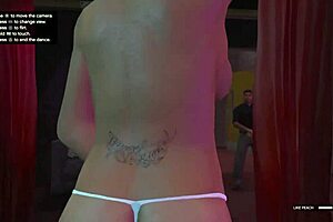 Franklin Dances Striptease in Night Club POV