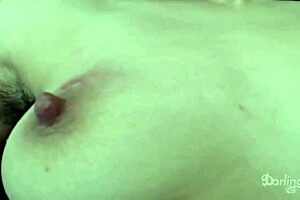 Little chested cam star Darlingrosette loves hardcore nipple play