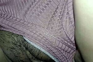 Horny Stepdaughter Alone at Home Watching TV