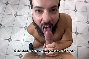 Bearded Man Sucks 41 Cocks in Epic Blowjob Marathon!