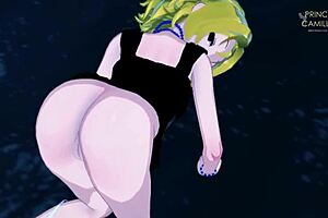 Anna from Shaman King exorcises with her wet vagina 😈