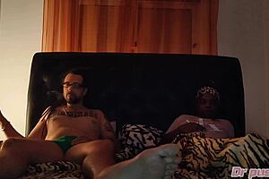 Ebony roommate invites for movie but craves dick intensely.