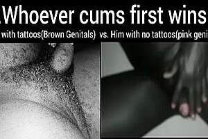 I cum first in this orgasm contest game