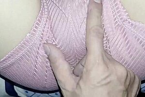 Horny Stepdaughter Alone at Home Watching TV