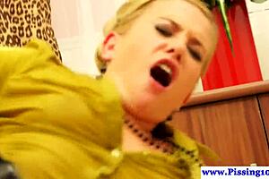 pissing slut getting plowed from behind