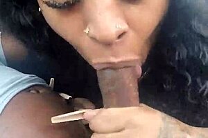 I think pornography has a lot to answer for: Ebony goddess demonstrates advanced deep throat movements