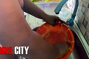 Home alone with my girlfriend fucking her big ass and pussy