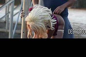 Wet Pussy Milf Bent Over For Juicy Public Doggystyle With Fat Ass