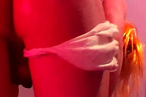 i'm a rubia tranny getting excited modeling lingerie and fucking my ass with a dildo - sexy maddy