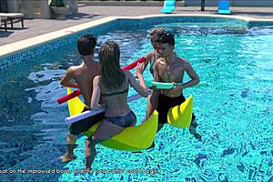 Check out these missing scenes with wife and stepmother in erotic game