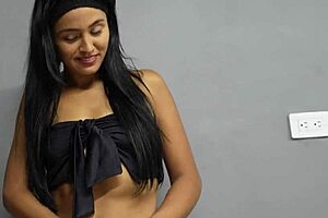 horny latina enjoys big dildo?