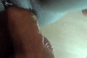 Beautiful Ebony Amateur's Creampie Closeup