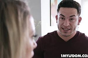 Hot blonde milf, take that cum on your tongue and submit like a slut