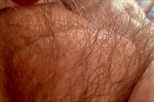 She's RUBBING her HAIRY MILF PUSSY at home