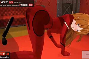 Uncensored Hentai Animation of Asuka in Anal Sex Scene