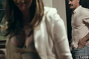 Interrupted married couple receives intrusion from young seductress