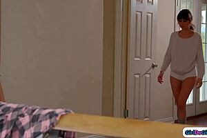 British milf stepmom reads stepson's dirty fantasies involving oral and lesbian ass licking!