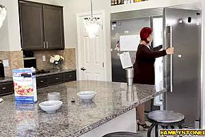 cara may seduces her stepdad and sucks his rod, getting face fucked