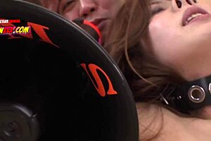 Hot Japanese girl feeling emotional during gangbang fucking for rent with house owners