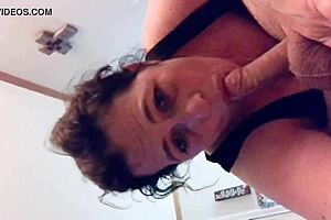 Jjkittie sucks and swallows cum like a pro in this casual blowjob scene