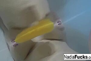 Sexy Nadia Takes A Bath With Rubber Duckies!