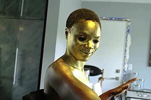 Alexis Fawx And Ana Foxxx In Artsy Lesbian Body Painting