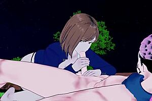 nobara kugisaki in jujutsu kaisen hentai having sex and blowjob 😍 horny babe with monster cock cumshot