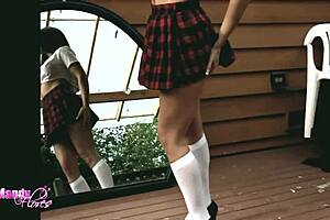 Outdoor Strip Tease By Brunette Goddess