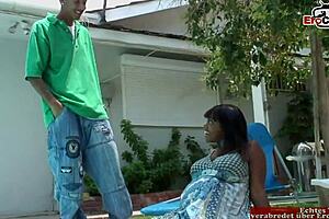 A voluptuous and thick African American woman enjoys an ebony intimate encounter getting a facial finale