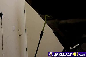 Slim Serviceman Catches Jerkin It During Bareback Gay Sex